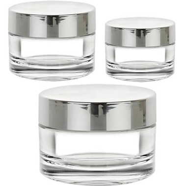 Thick Wall Jars with Silver Cap Thick Wall Jars with Silver Cap