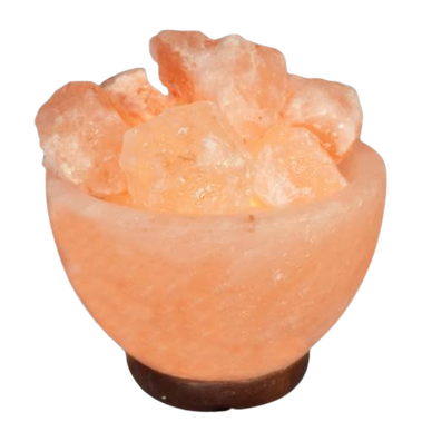 Natural Crafted Small Abundance Bowl Himalayan Salt Lamp (6")