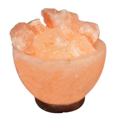 Natural Crafted Small Abundance Bowl Himalayan Salt Lamp (6") Natural Crafted Small Abundance Bowl Himalayan Salt Lamp (6")