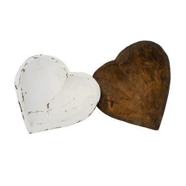 Large Heart Shaped Wooden Dough Bowl - Bulk Apothecary