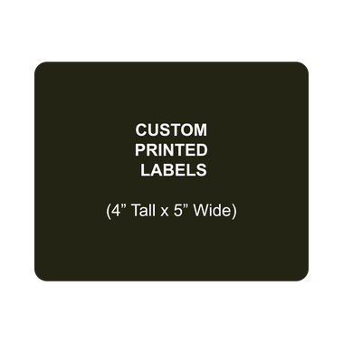 4" Tall x 5" Wide Custom Labels - Bulk Apothecary