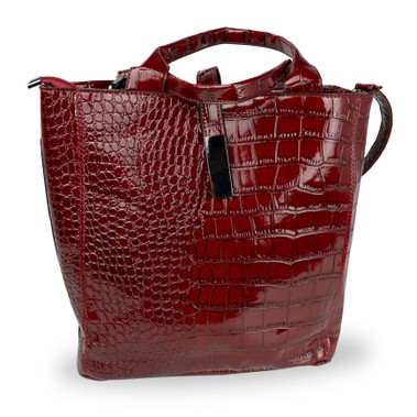 Bulk Apothecary Brown Croc-Embossed Tote, Best Price and Reviews