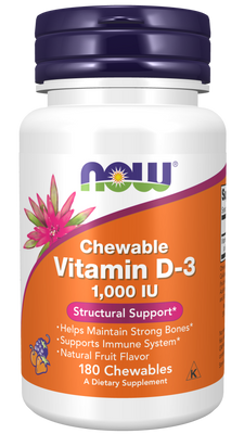 Vitamin D-3 1000 IU 180 Chewables - Bulk Apothecary