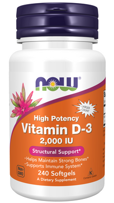 Vitamin D-3 2000 IU 240 Softgels - Bulk Apothecary