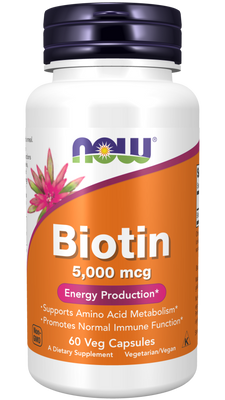 Biotin 5,000 mcg 60 Veg Capsules - Bulk Apothecary