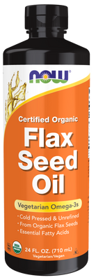 Flax Seed Oil - Certified Organic - 24 fl. oz. - Bulk Apothecary