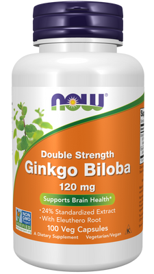 Ginkgo Biloba, Double Strength 120 mg Veg Capsules - Bulk Apothecary