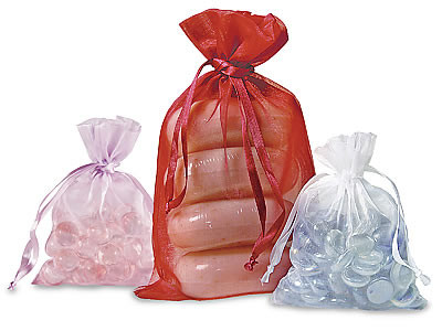 Medium Mixed Organza Bags (15x10cm) - www.thesouthamptonbeadshop.co.uk