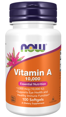 Vitamin A 10,000 IU - 100 Softgels - Bulk Apothecary