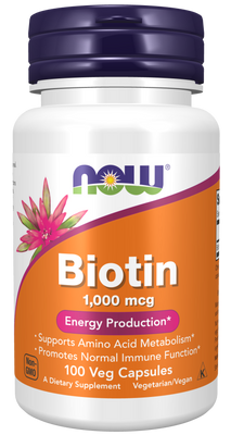 Biotin 1000 mcg - 100 Capsules - Bulk Apothecary