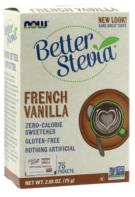 French Vanilla Stevia Packets - 75-Box - Bulk Apothecary