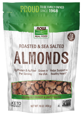 Almonds Roasted and Salted - 1 Lb - Bulk Apothecary