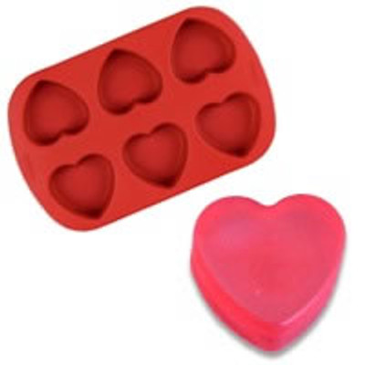 Buy Silicone Heart Soap Molds