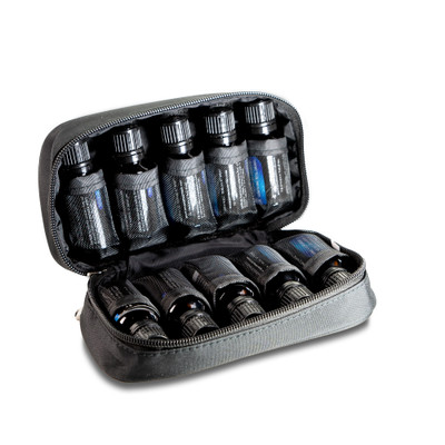 10ct Black Canvas Essential Oil Bag / Carrying Case - Bulk Apothecary