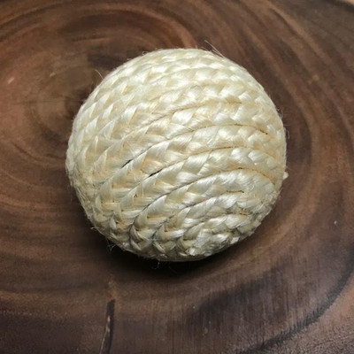 8cm Kash Rope Ball - Bleached - Bulk Apothecary