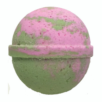Large 5 oz Pink Watermelon Bath Bomb - Bulk Apothecary