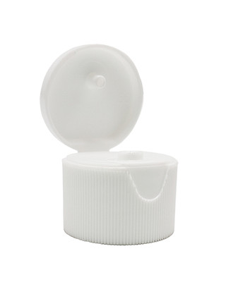 White Ribbed Flip Top Dispensing Cap 24/410 Neck Size - Bulk Apothecary