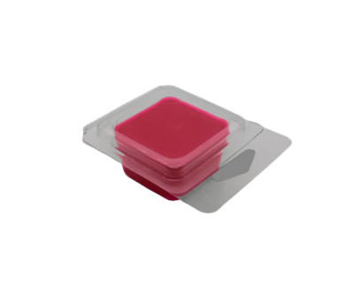 One ounce single cube clamshell molds for wax melts or soap