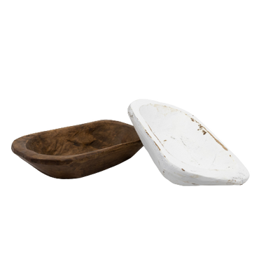 5 For $30 Empty Wooden Dough Bowls - Small