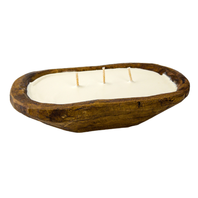 Wooden Dough Bowl For Candle Making