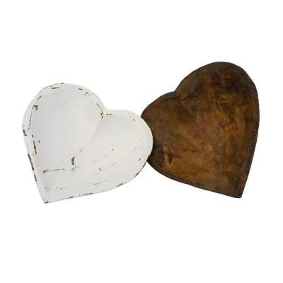 Large Heart Shaped Wooden Dough Bowl - Bulk Apothecary