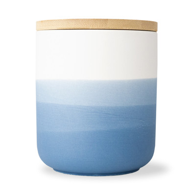 12 oz Ceramic Candle Jar with Bamboo Lid