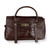 Croc Embossed Satchel (Brown)