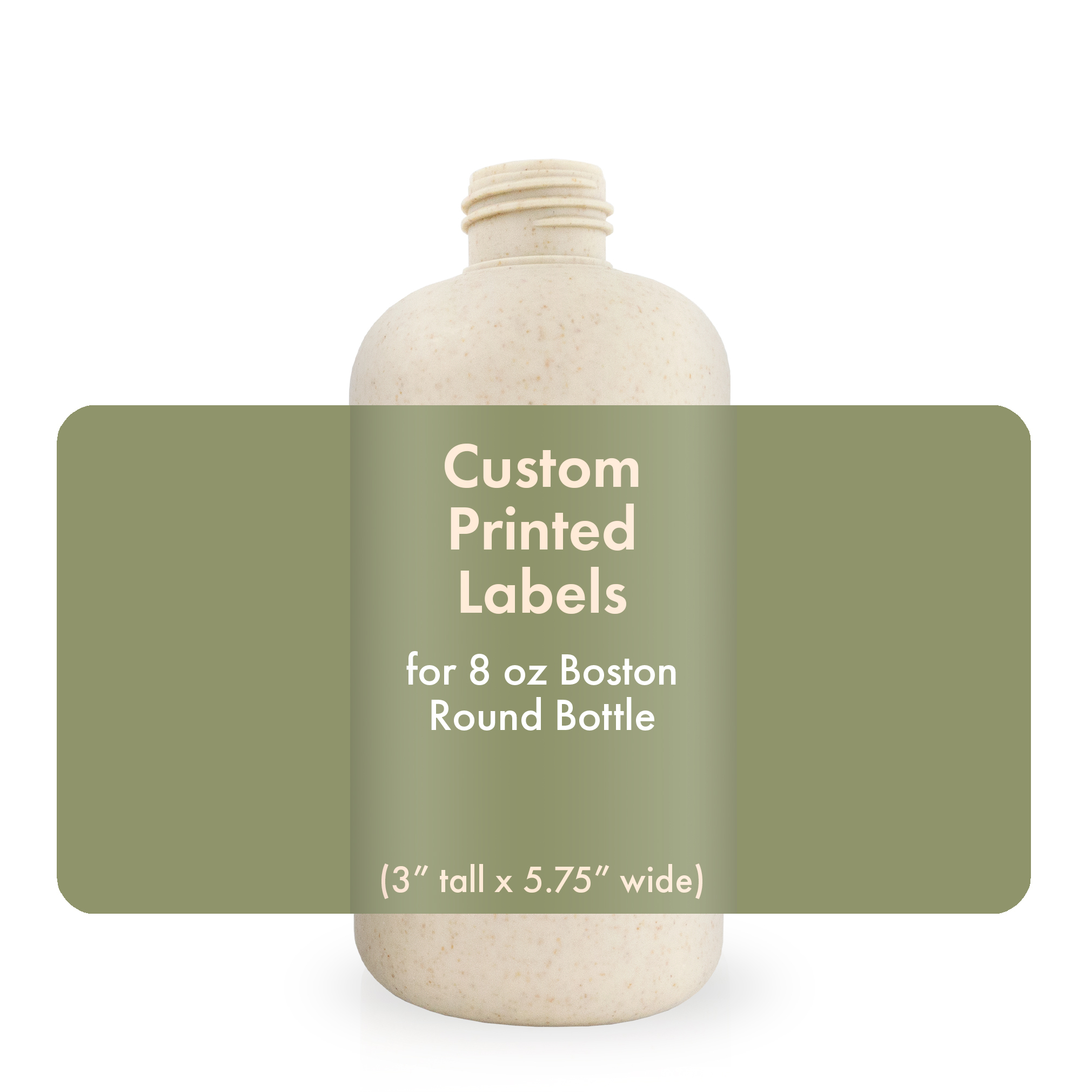 Custom Labels for 8oz Boston Round Bottles