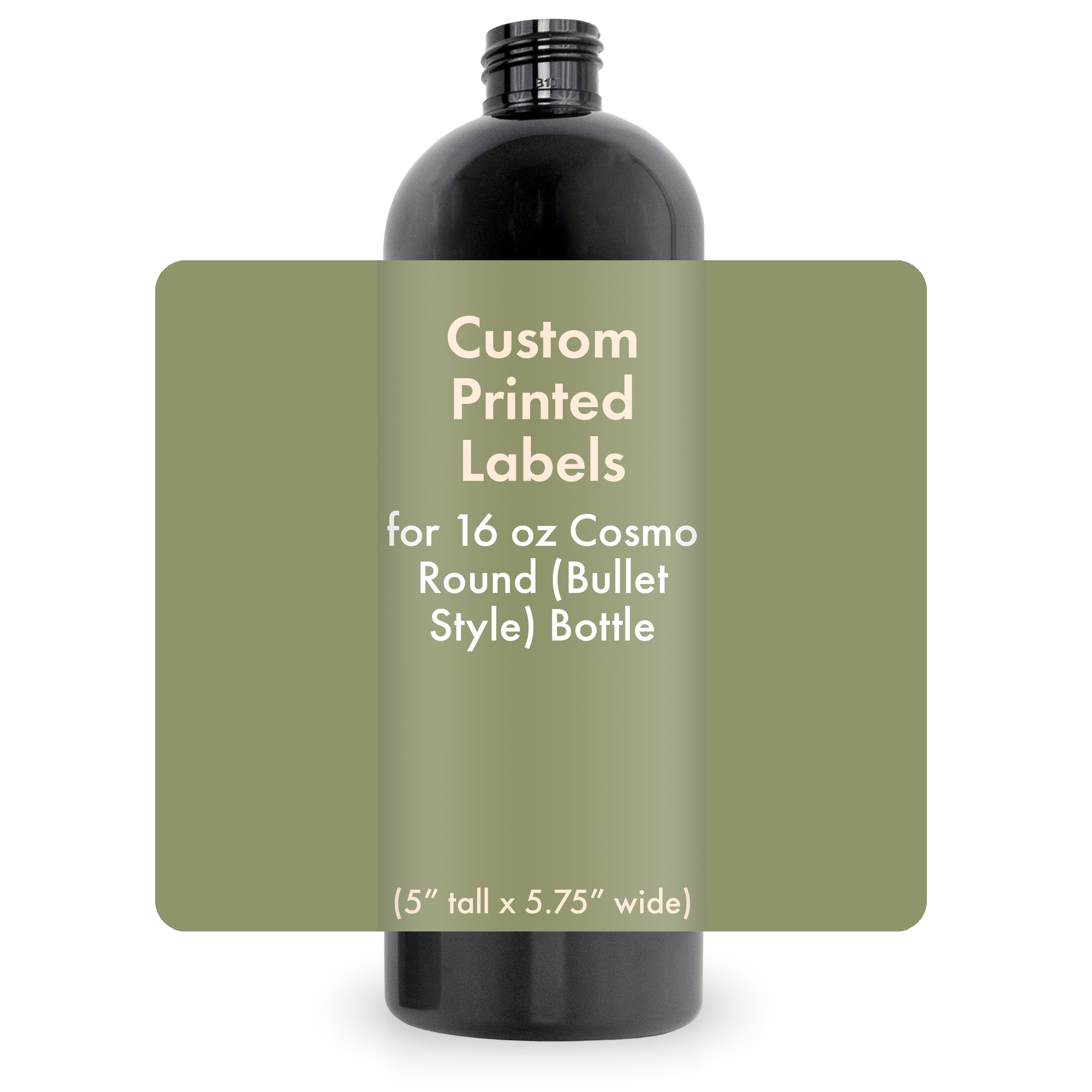 Custom Labels for 16 oz Boston Round Bottles