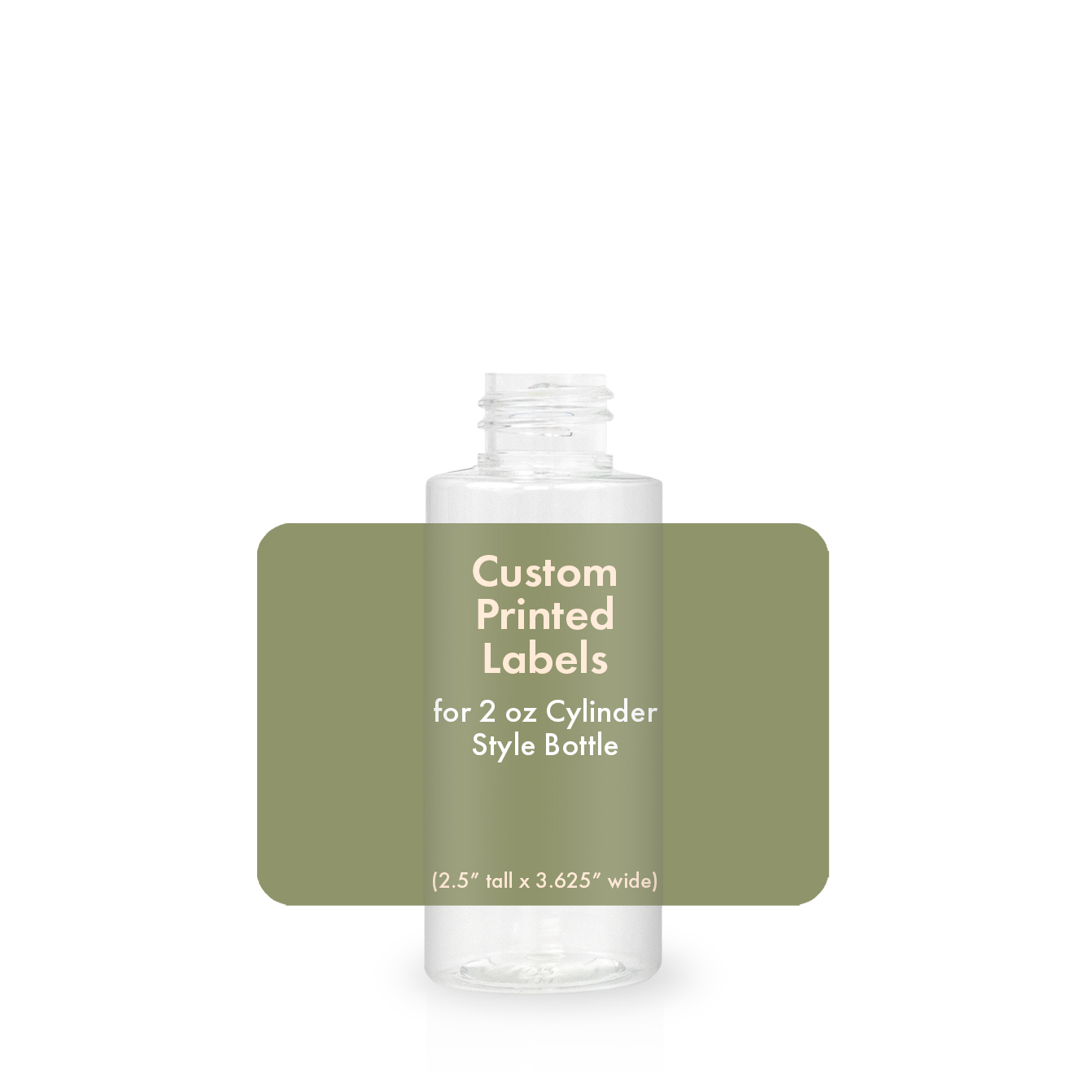 Custom Labels for 2oz. Cylinder Bottles