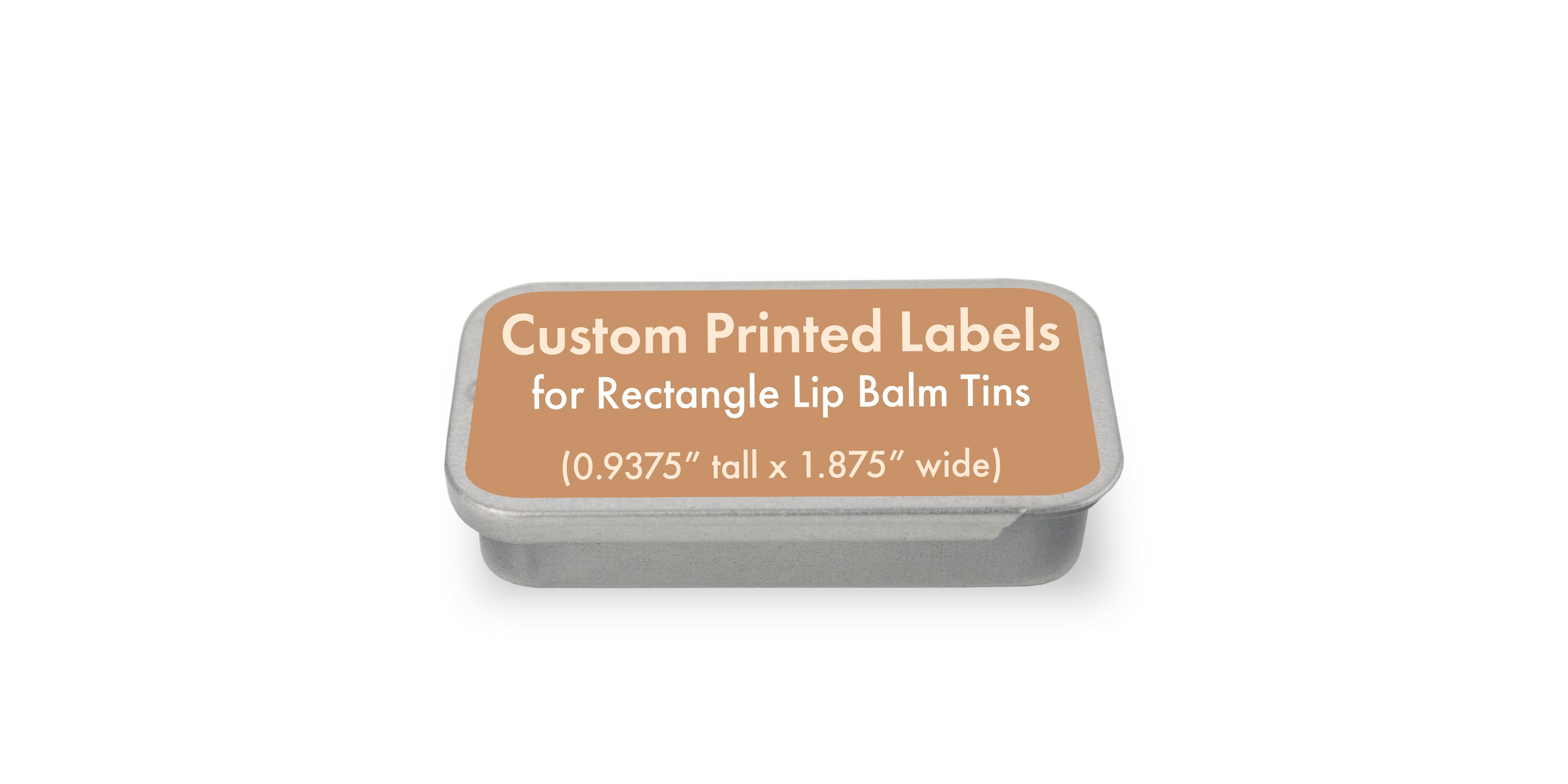 Custom Labels for Rectangle Lip Balm Tins (Top)