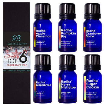 Radha Beauty Top 6 Holiday Fragrance Oil Set
