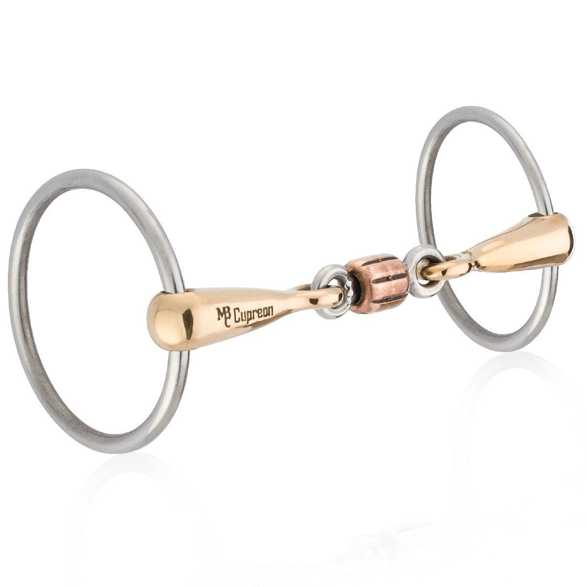 Mikmar Cupreon Fr Link Roller 3 Pc Loose Ring -Snaffle Bits