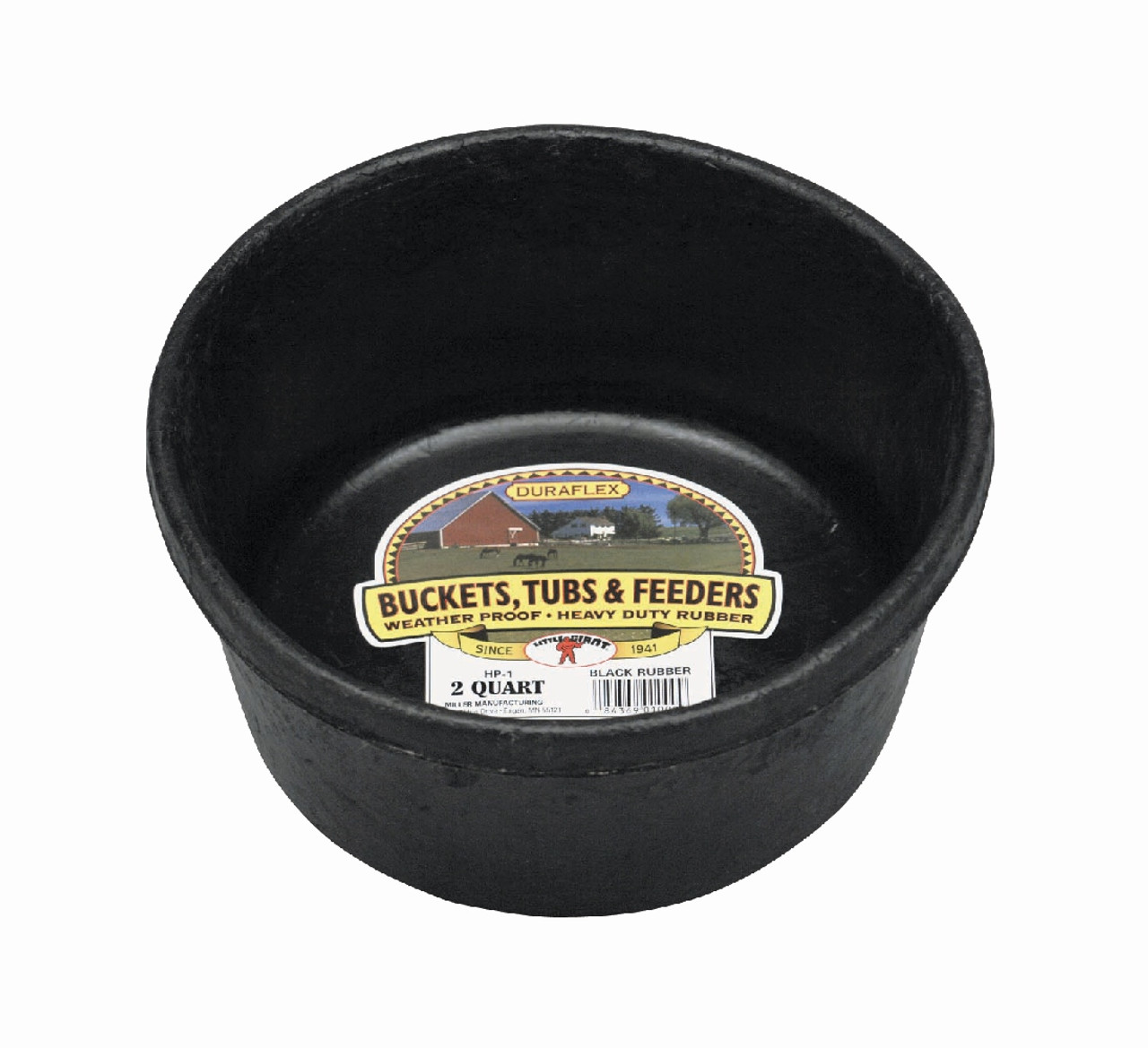 Little Giant 2 Quart Rubber Feed Pan Horse & Barn Supplies