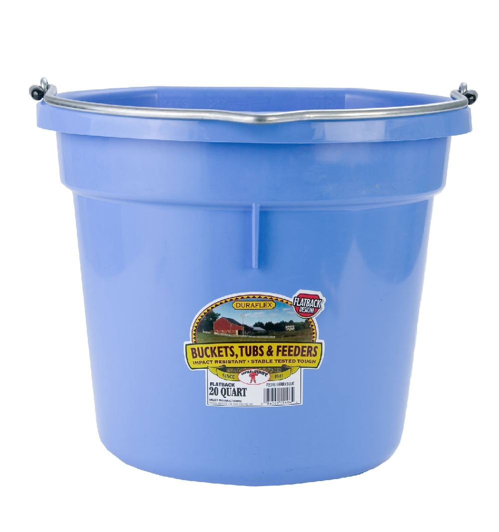 Little Giant 20 Quart Flat Back Bucket- Horse Barn Buckets