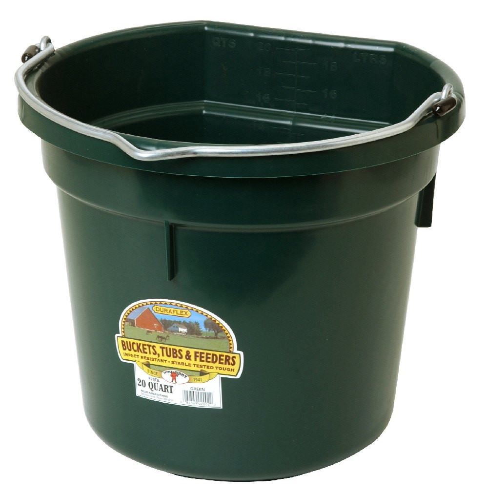 Little Giant 20 Quart Flat Back Bucket- Horse Barn Buckets