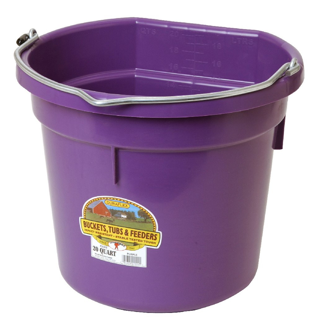 Little Giant 20 Quart Flat Back Bucket- Horse Barn Buckets