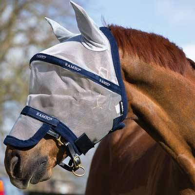 Rambo Fly Mask Plus- Horse Fly Protection Masks