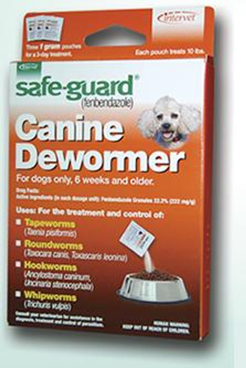 SAFE-GUARD Dewormer for Hookworms, Roundworms, Tapeworms & Whipworms for  Small Breed Dogs, 3 day treatment 