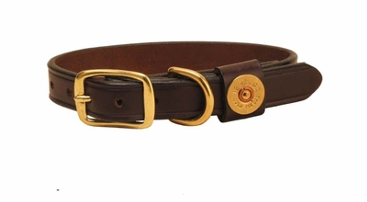 Tory Shot Shell Leather Dog Collar - Pet Collars & Leads