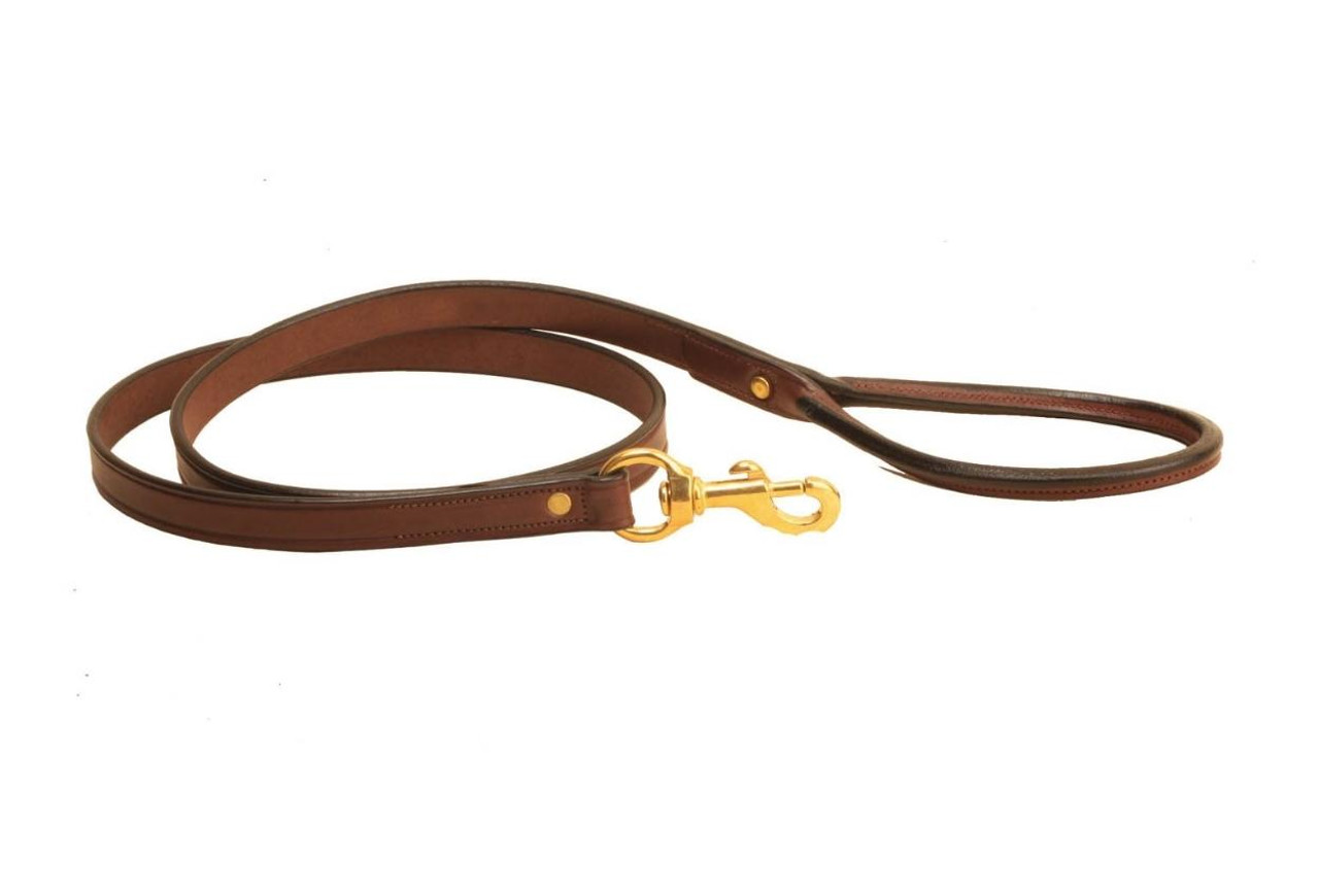 Tory Leather Rolled Handle 4ft Leash- Dog Leashes