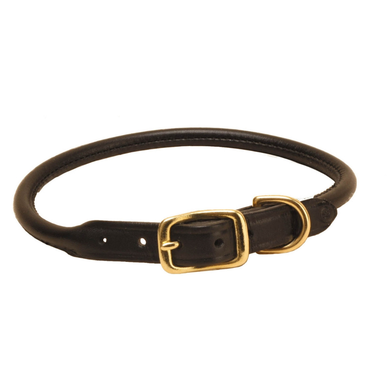 Quick Release Rolled Leather Martingale Collar Tory Rolled Leather