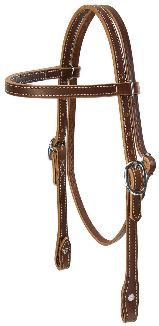 Weaver LeatherÂ® Basketweave Tooled 3/4 Browband Headstall