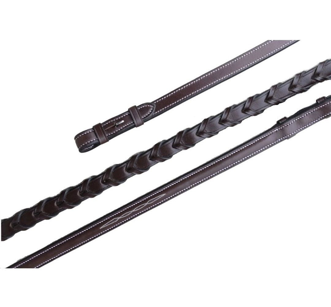 Black Oak Fancy Stitch Reins