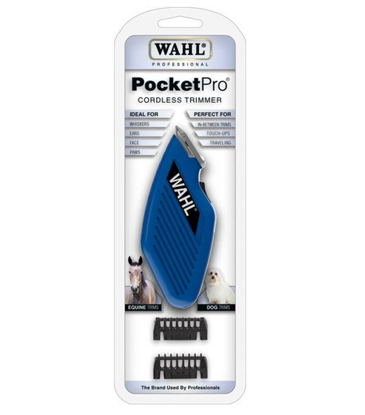 Tondeuse Sans Fil Wahl Pocket Pro Equine – Kit Toilettage Chien, Chat, Cheval, Bleu