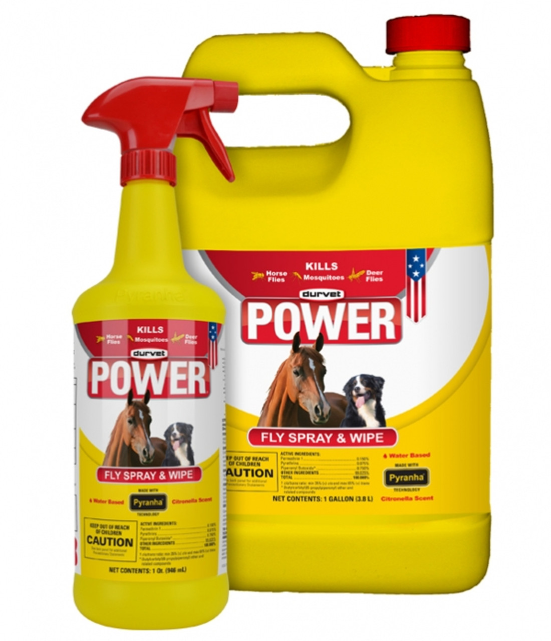 Durvet Power Fly Spray Wipe Fly Repellent