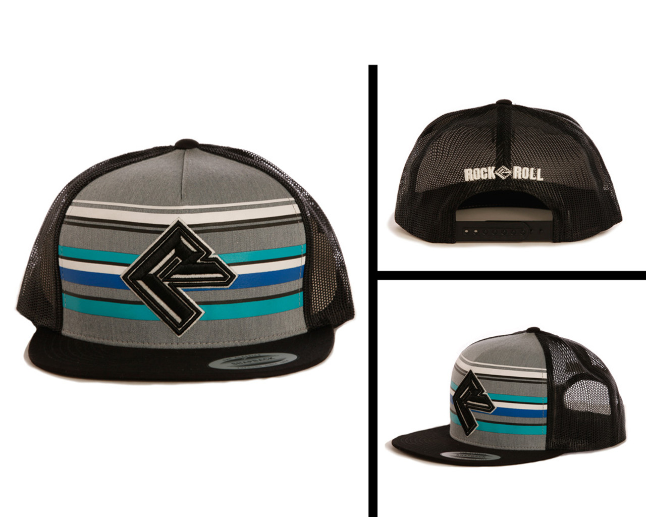 R\u0026R Cowboy Striped Ball Cap- Western Caps