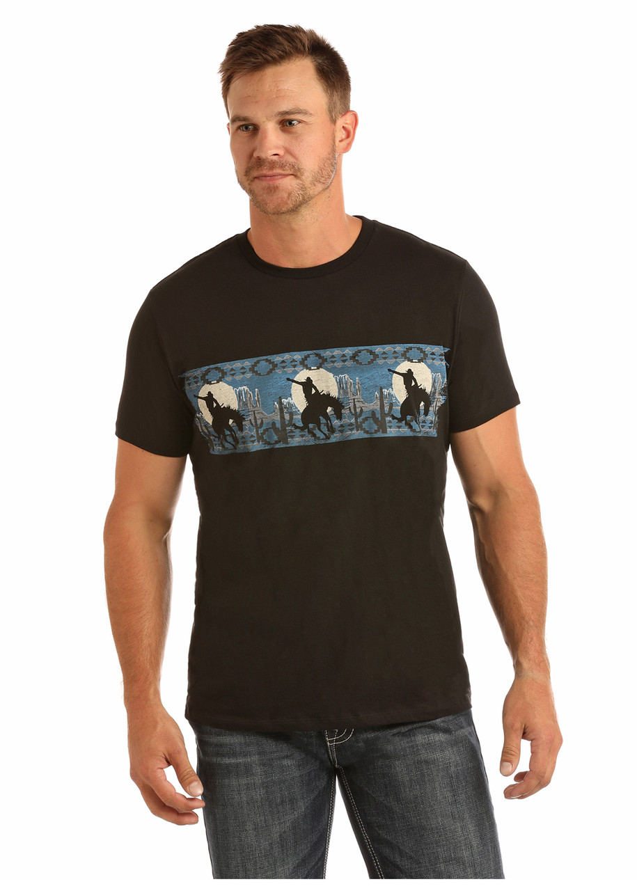 R&R Denim Bronc Border Tee