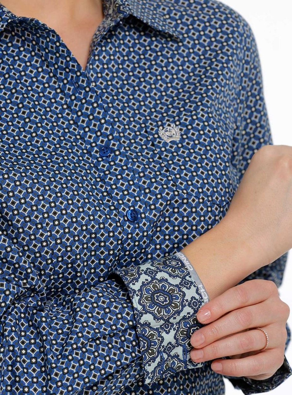 Cinch Women's Multi Print Cotton Button Down Shirt