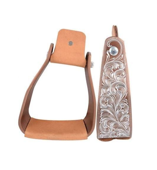 Cashel Engraved Slanted Stirrups - Thumbnail 2